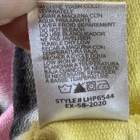 Sunset Glow Tie Dye Crop Hoodie Sweatshirt Size L Twisted Lemon - Picture 5 of 10